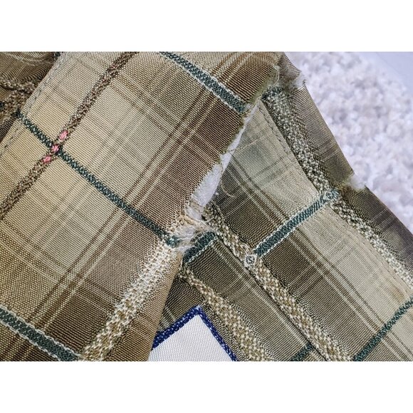 Tommy Bahama Men's XL Silk Green Plaid Long Sleeve Button Down Shirt - Picture 3 of 6